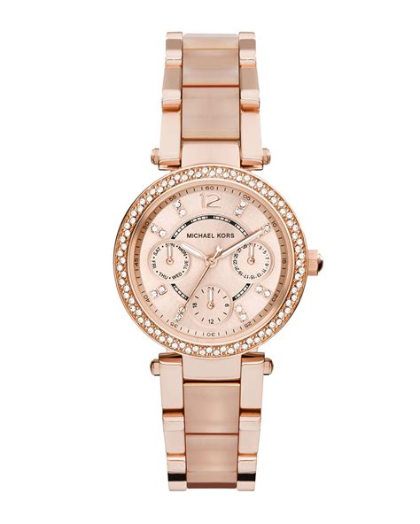 michael kors mini parker rose gold watch mk6110|mini parker rose gold.